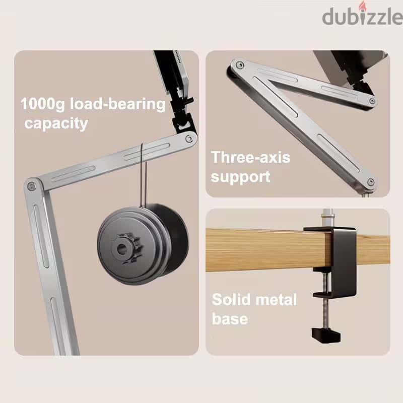 A three-axis cantilever stand that can hold two mobile phones or . . . . . 4