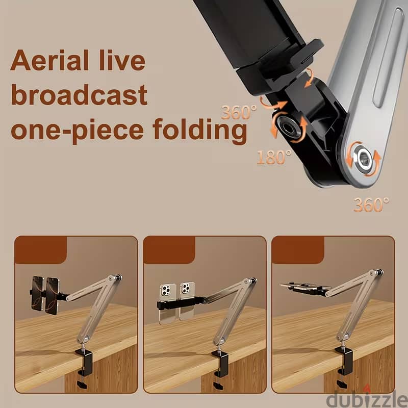 A three-axis cantilever stand that can hold two mobile phones or . . . . . 5