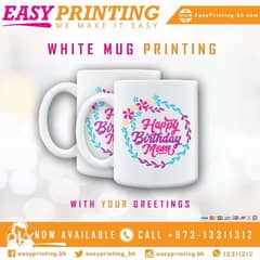Regular White Mug Print - with Customized Design or Picture.
