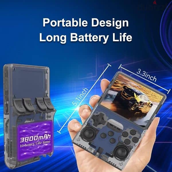R40S Pro Retro Handheld Game Console ,3.5" IPS Screen Portable Game 4