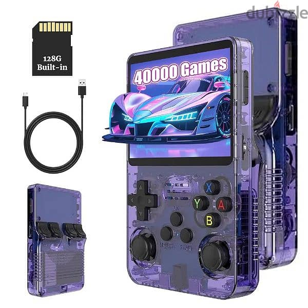 New Retro Game Console 128GB Clear/Black – R36S 1