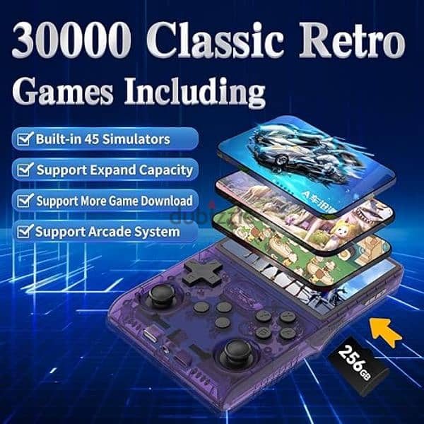 New Retro Game Console 128GB Clear/Black – R36S 2