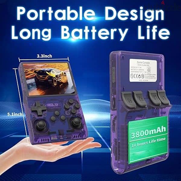 New Retro Game Console 128GB Clear/Black – R36S 4
