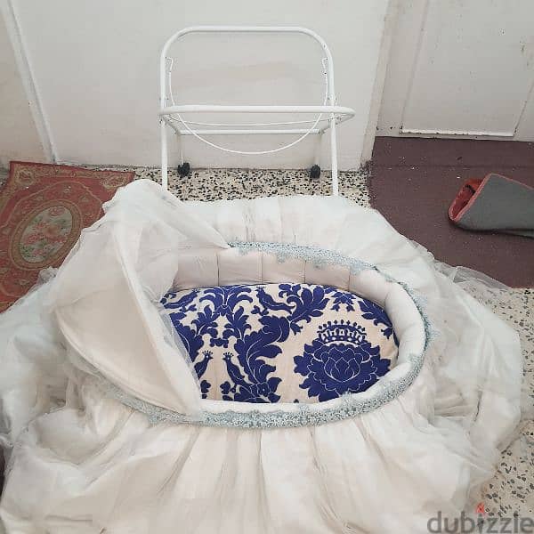 Call (36216143) Baby Bed Bassinet Crib in good condition 5BD Only 1