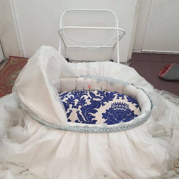 Call (36216143) Baby Bed Bassinet Crib in good condition 5BD Only 6