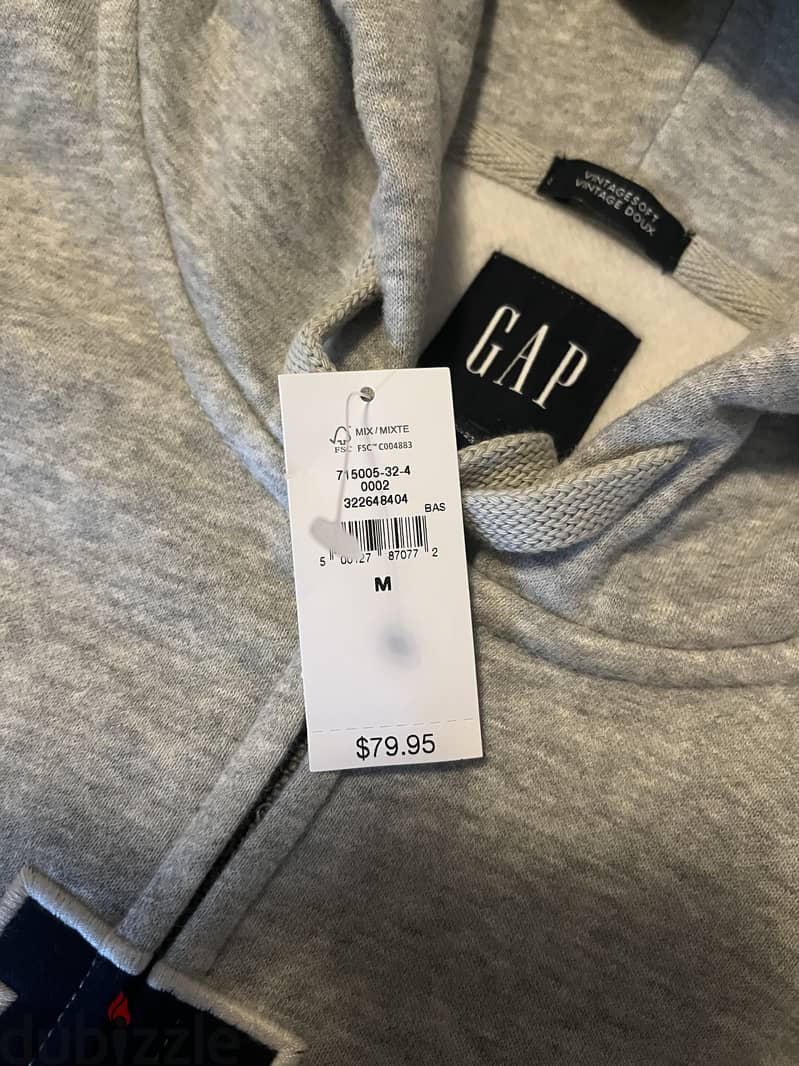 GAP Fleece Hoodie Grey (Brand New) 3