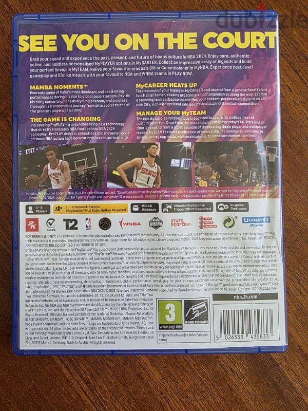 "PlayStation5 NBA 2K24 Kobe Edition - Limited Edition CD" "LAST OFFER" 1
