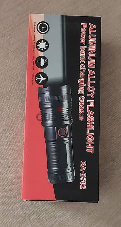 ALUMINUM FLASH Light +Powerbank Charging treasur only 4.5bd