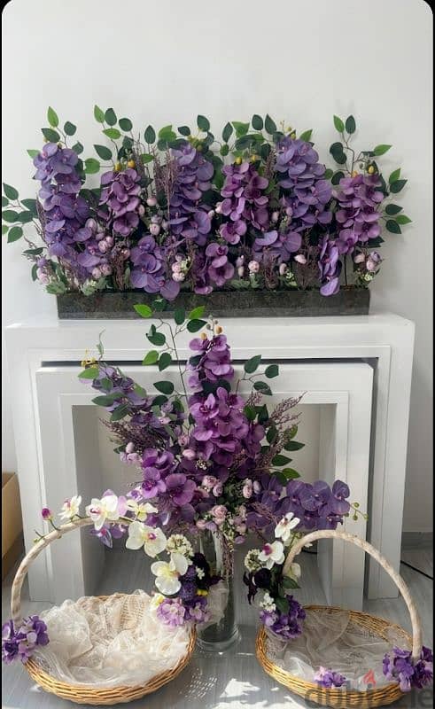 Artificial Flower Set – Purple 1