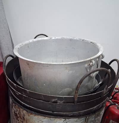 FOR SALE: HEAVY-DUTY IRON KADHAIS & COOKING VESSELS
