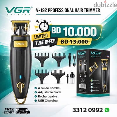 VGR V-192 Hair Trimmer For Men