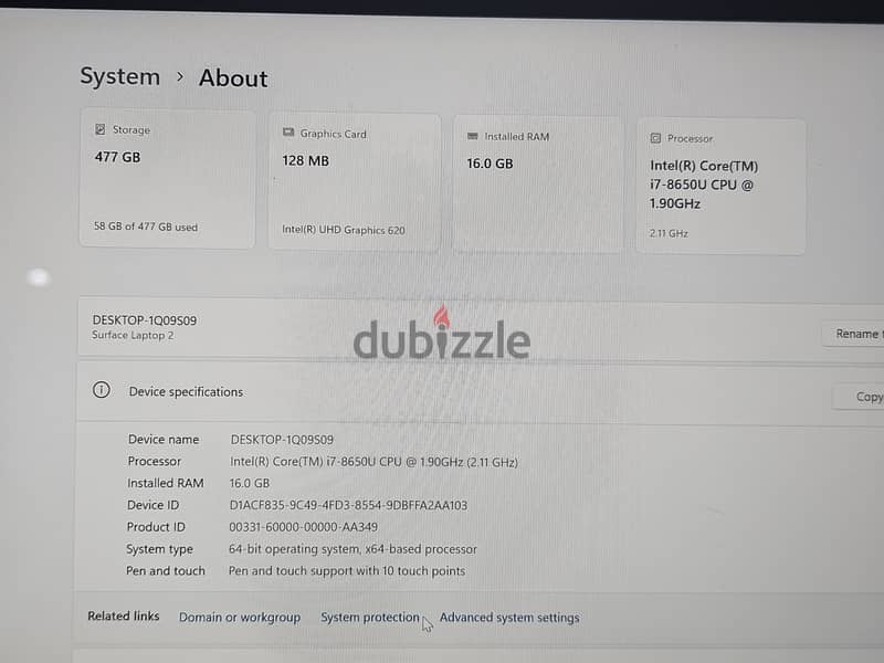 Microsoft Surface laptop Core i7 16GB 512GB 8th generation ( 39591018) 4