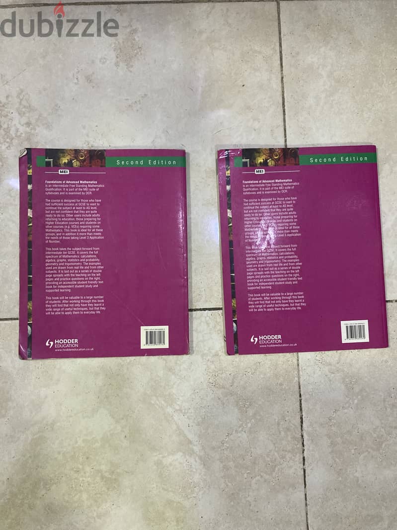 Math books for sale - both together for 5.5 BD 1