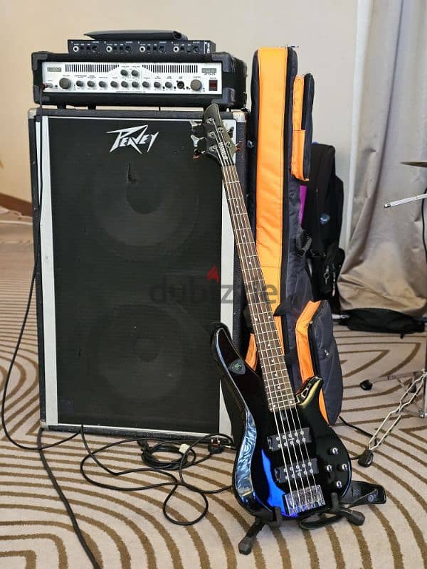 YAMAHA BASS GUITAR 5 STRINGS ACTIVE with case cover 3