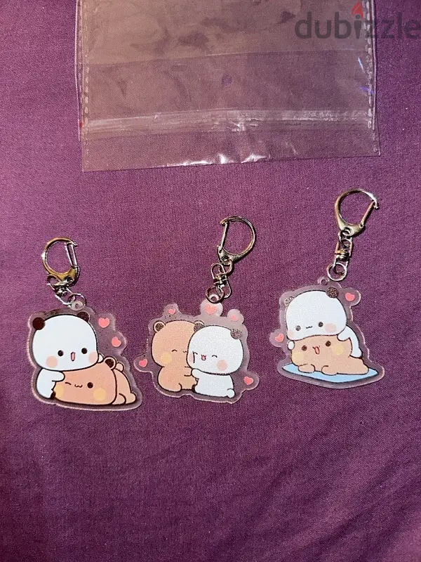 Cute Bubu Dudu 3 pcs Set Keychains427268309034608641