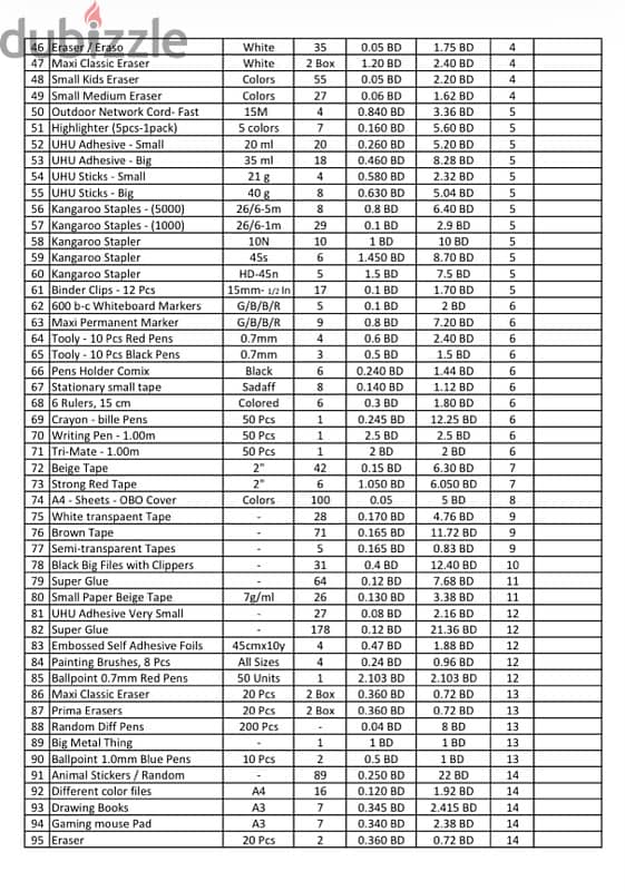 Statinery Items for Sale 2