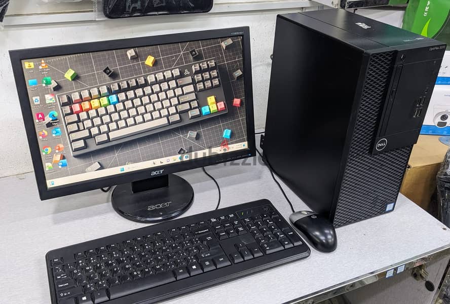 ‫Dell Core i5 9th Gen PC With Monitor RAM 8GB SSD 256GB 35x Fast WIN 11 ...