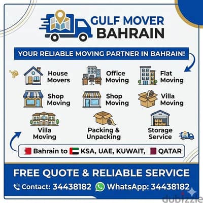 House villa Flat Office moving and packing service in Bahrain