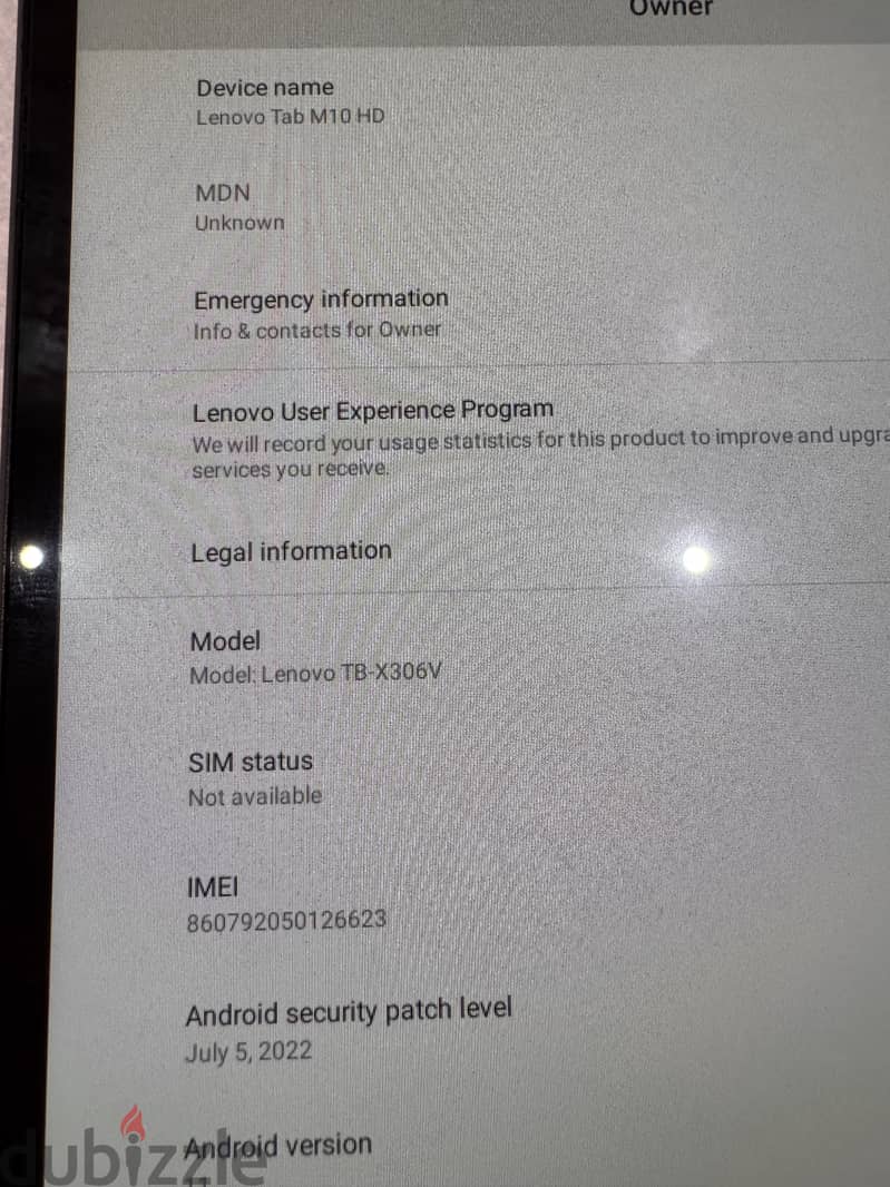 Lenovo M10 TB-X306X Tablet – WiFi+4G+Bluetooth 64GB 4GB 10.1" 2