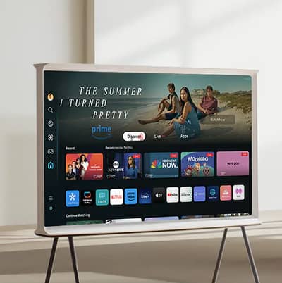 Samsung The Serif 4K Smart TV QLED 55" with Govee smart lights