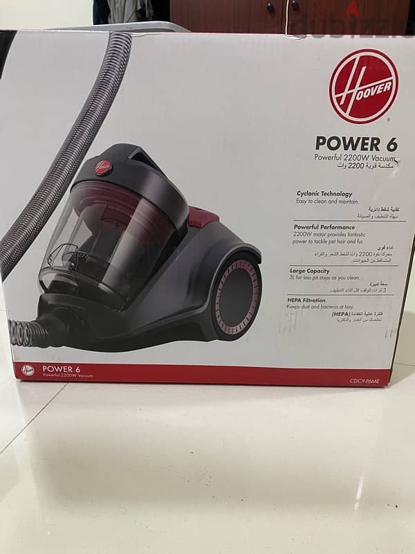 Hoover Power 6 Advanced Vaccum Cleaner Grey-Red 2200W - CDCY-P6ME 2