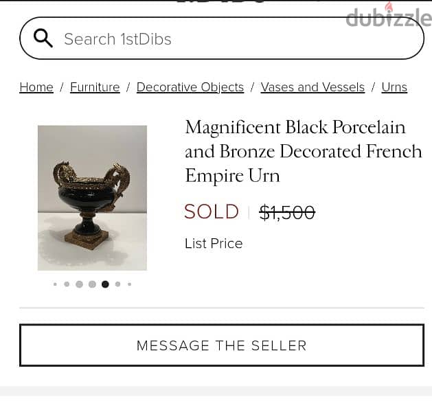 Freanch Empire urn.  Magnificent Black Porcelain and Bronze Decorated 5