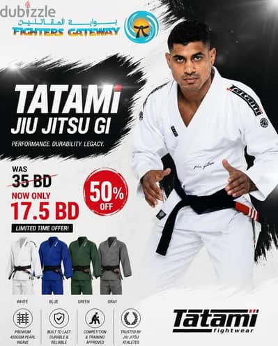 Tatami Jiu Jitsu Gi – 50% OFF | New | 17.5 BD---بدلة جيو جيتسو تاتامي
