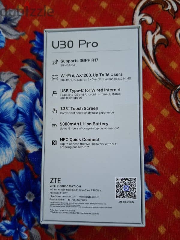 ZTE U30 Pro 5G Portable Wi-Fi unlock Router - Brand New for sale مفتوح 1