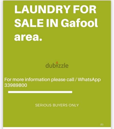 for urgent sale : Laundry shop