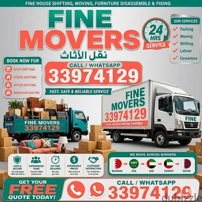 House flats rooms items shifting service ​ Fine Movers: Professional