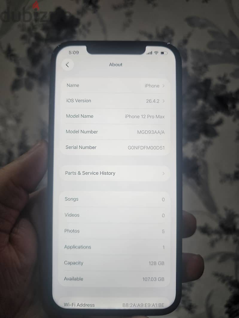 12PM 128GB LCD+Batt+camera changed 2