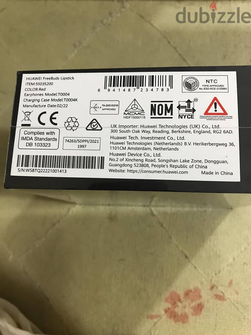 Huawei Brand New FreeBuds Lipstick Red Color 1
