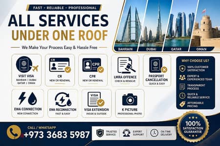 visit visa for Bahrain Dubai qatar Oman and all documents services