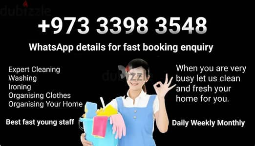 WhatsApp +97333983548 for 2 bd per hour Super Cleaning Service House k