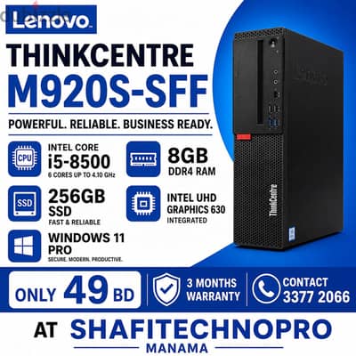 Lenovo  ThinkCentre M920S-SFF Intel Core i5-8500 8 GB256GB SSD