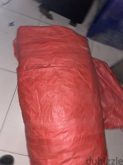 Heavy-Duty Red Tarpaulin / Plastic Cover Sheet for Sale