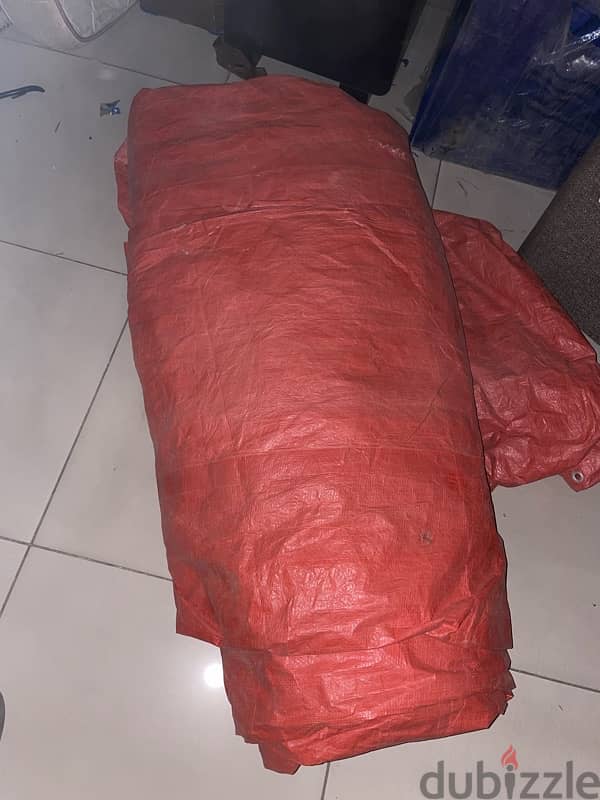 Heavy-Duty Red Tarpaulin / Plastic Cover Sheet for Sale 1