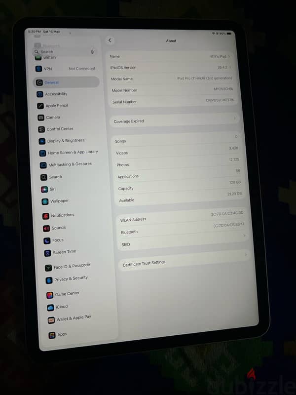 APPLE IPAD-PRO 11’inch 2020 “Second gen” 3