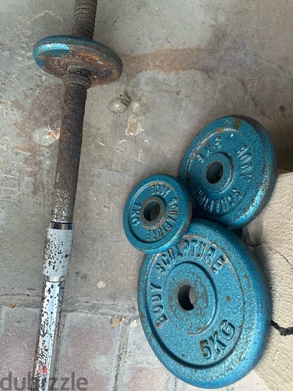 12 kg Dumbbells and adjustable BAR for Sale 2