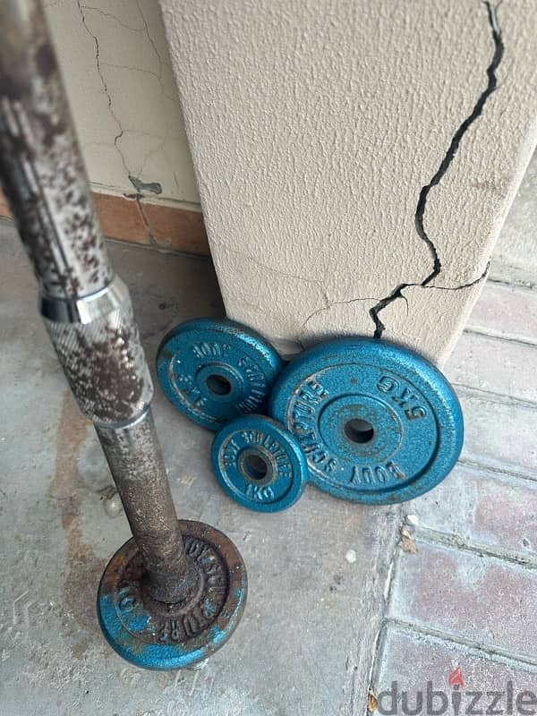 12 kg Dumbbells and adjustable BAR for Sale 3