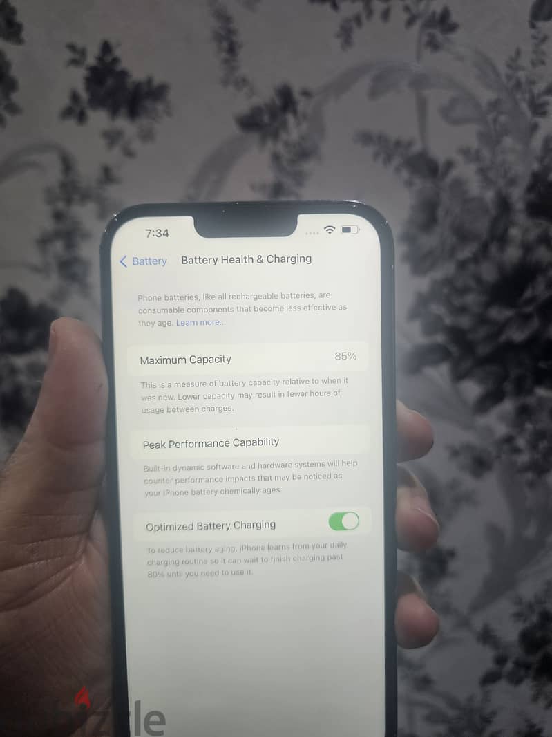 13 pro Max Blue -ازرق  256 GB  85%  screen changed 5