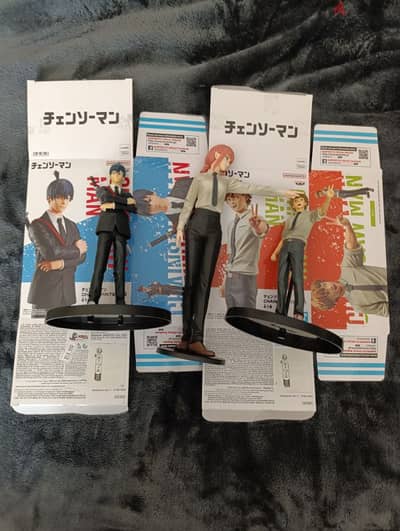 Anime figures Chainsaw man official Bandai -like new, 2 w/ boxes