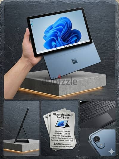 Black colur - Microsoft Surface Pro 7  i7 10Th Gen 16Gb 512GB