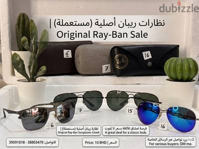 االتشكيلة الأكبر! تصفية على نظارات ريبان أصلية (مستعملة) | Original Ra
