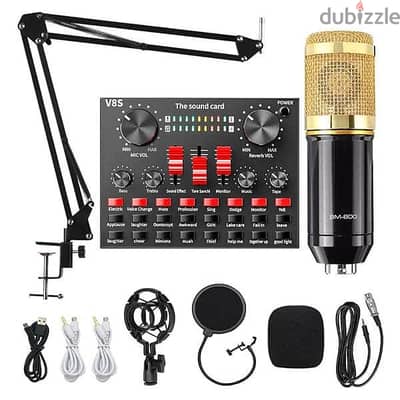 v8s Sound Card Upgraded VM800 Condenser complete Set for Live Stream