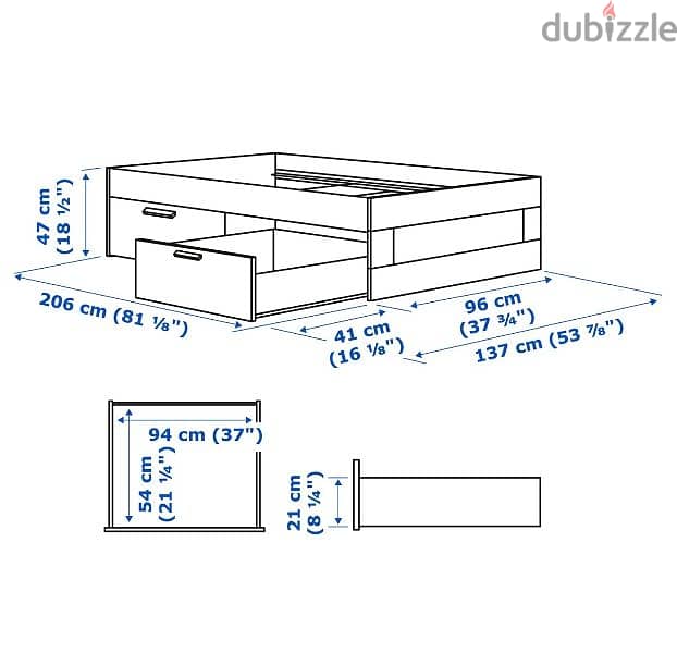 IKEA BRIMNES 2 single beds 2