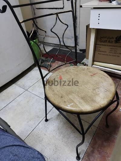 strong outdoor durable chair metal and wood