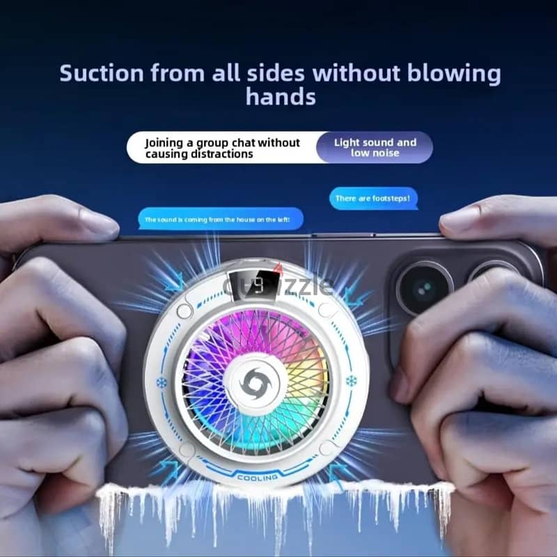 frosted phone cooler with Magnetic back clip,for gaming and live 4