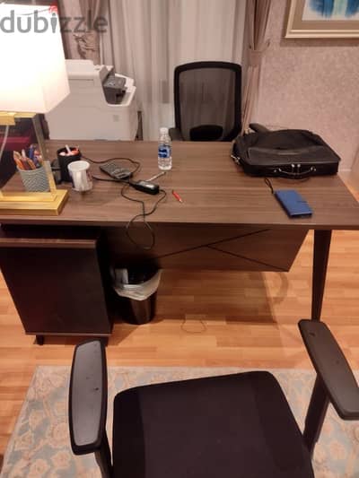 Office table with two chairs