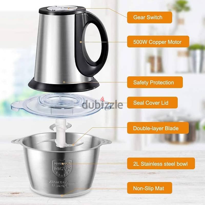 Food Processor  Electric 400w For Meat and vegetable chopper 1